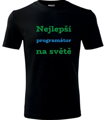 Černé tričko nejlepší programátor na světě
