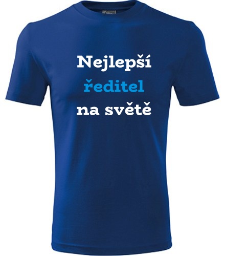 Modré tričko nejlepší ředitel na světě