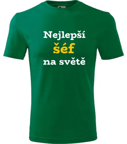 Zelené tričko nejlepší šéf na světě