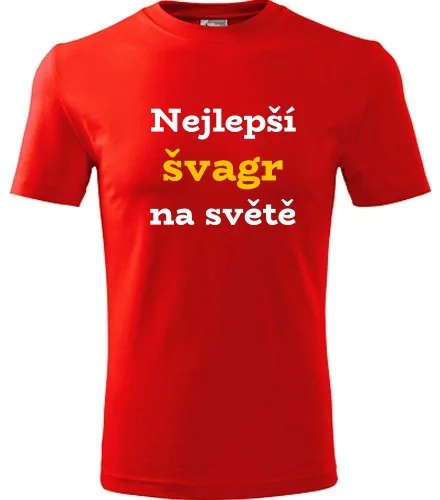 Červené tričko nejlepší švagr na světě