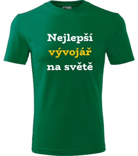 Zelené tričko nejlepší vývojář na světě