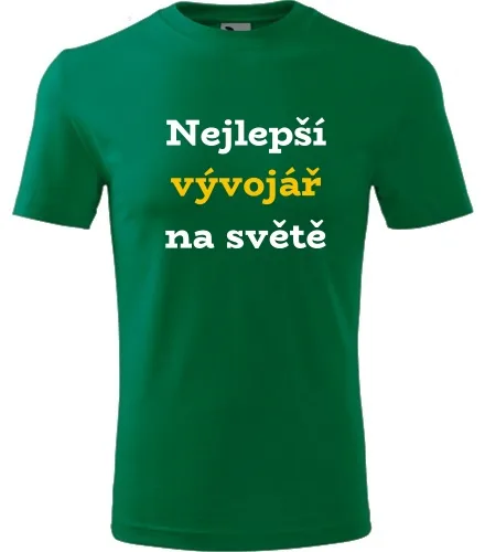 Zelené tričko nejlepší vývojář na světě