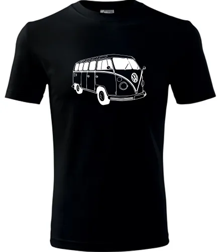 Černé tričko s VW T1 2