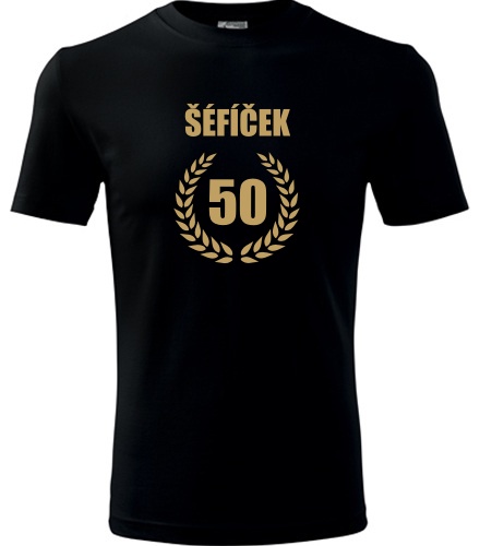 Černé tričko šéfíček 50