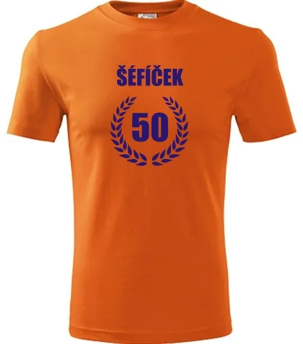 Oranžové tričko šéfíček 50
