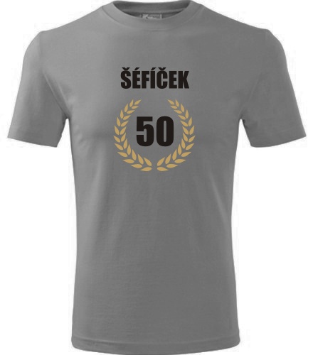 Šedé tričko šéfíček 50