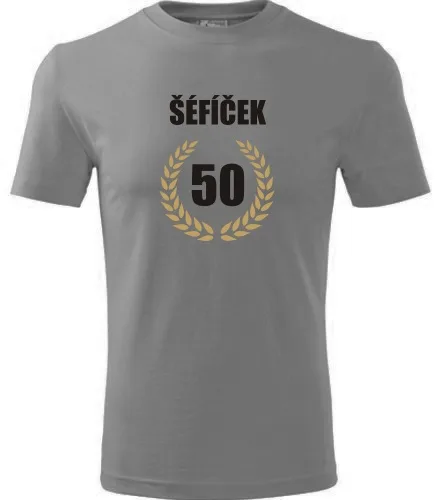 Šedé tričko šéfíček 50