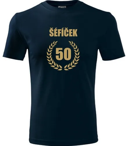 Tmavě modré tričko šéfíček 50
