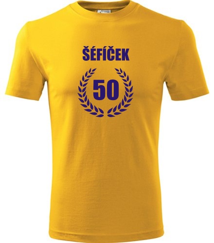 Žluté tričko šéfíček 50