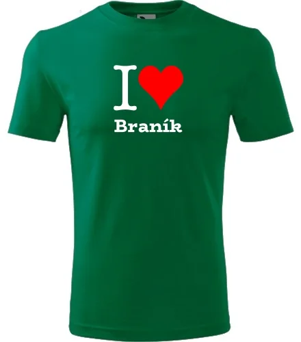 Zelené tričko I love Braník