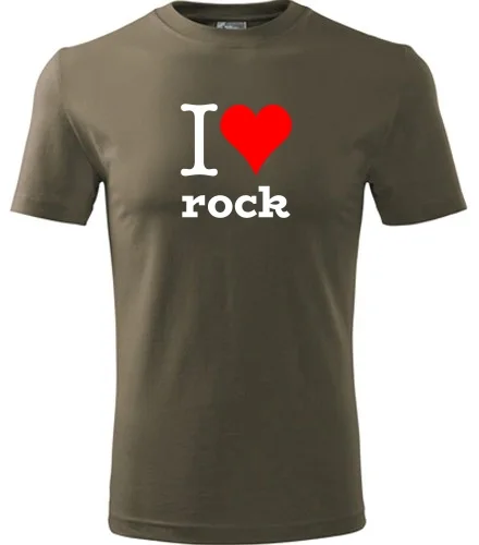 Army tričko I love rock