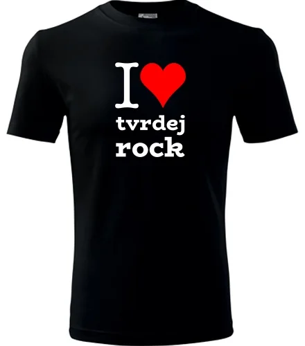 Černé tričko I love tvrdej rock